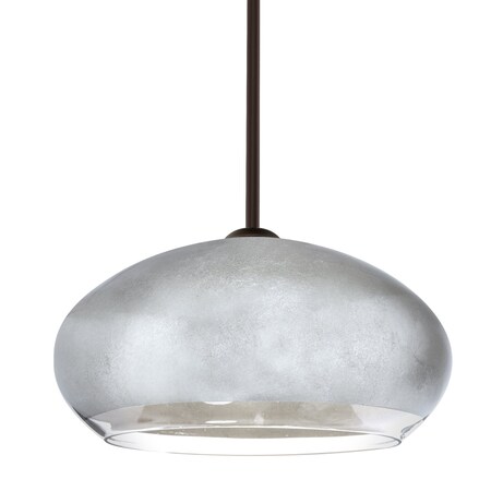 Besa Lighting Brio 14 Cord Pendant, Silver Foil, Bronze Finish, 1x9W LED 1TT-4345SF-LED-BR